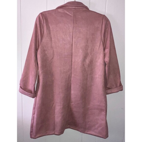 Blashe - Faux Suede Open Blazer in the color Dusty Rose/Pink Size Medium - NWT - Picture 2 of 7